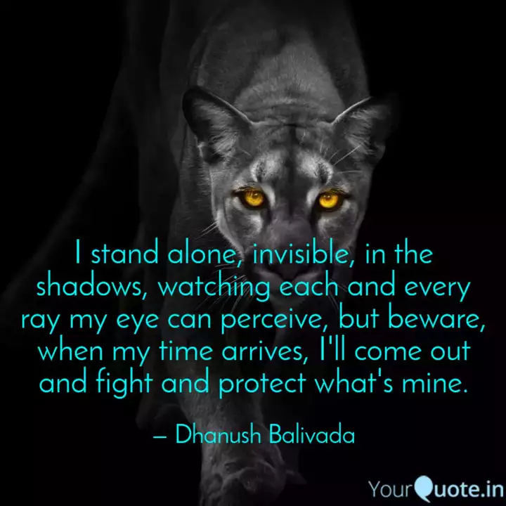 I Stand Alone Invisible Quotes Writings By Dhanush Balivada Yourquote