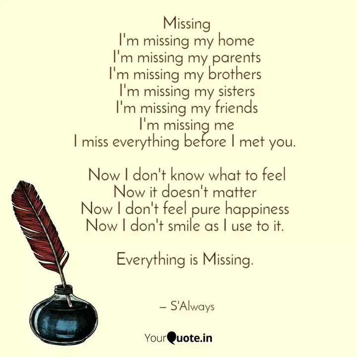 Missing I M Missing My Ho Quotes Writings By Art Dev