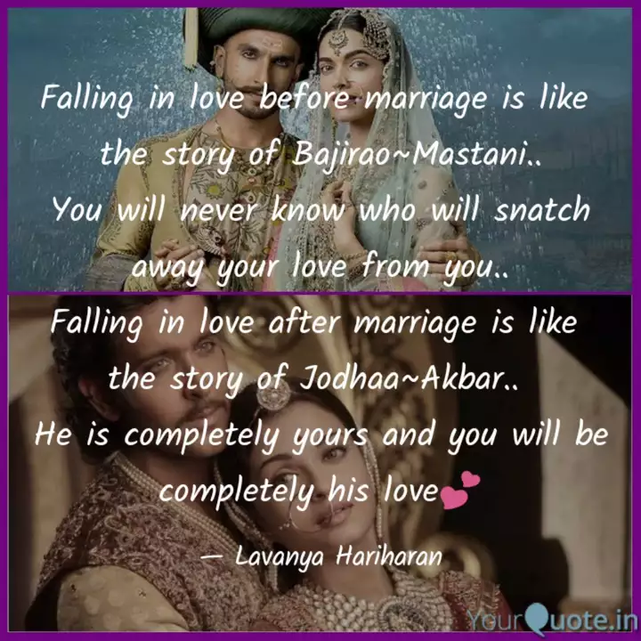 Falling In Love Before Ma Quotes Writings By Lavanya Hariharan Yourquote 'bajirao mastani' has been a story i have been yearning to tell and i am glad that cine goers in the south regions will get to watch the film in their own language. falling in love before ma quotes