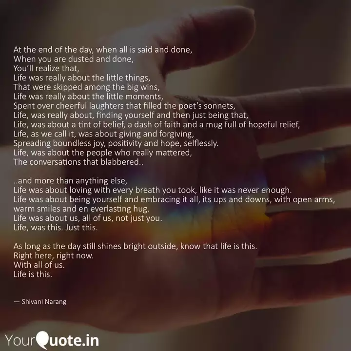 At The End Of The Day Wh Quotes Writings By Shivani Narang Yourquote