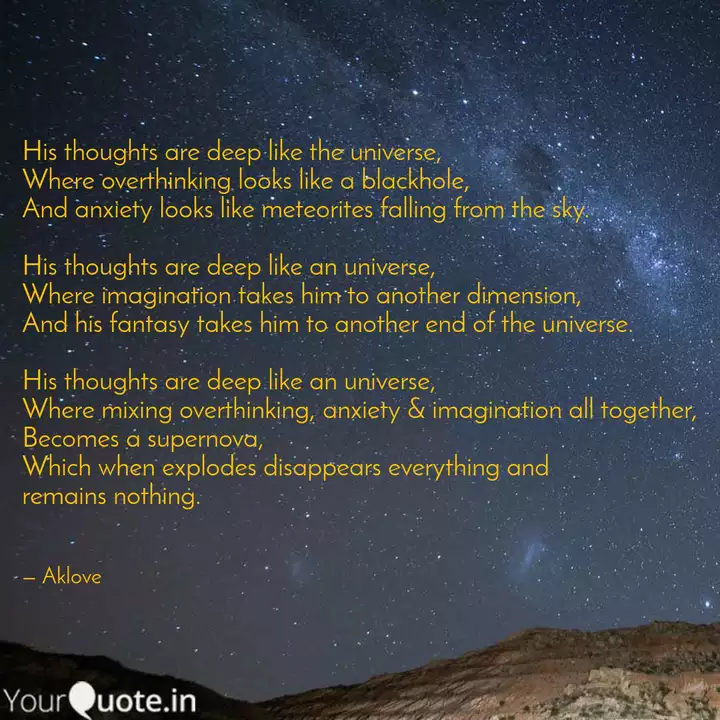 His Thoughts Are Deep Lik Quotes Writings By Avlok Shakya Yourquote