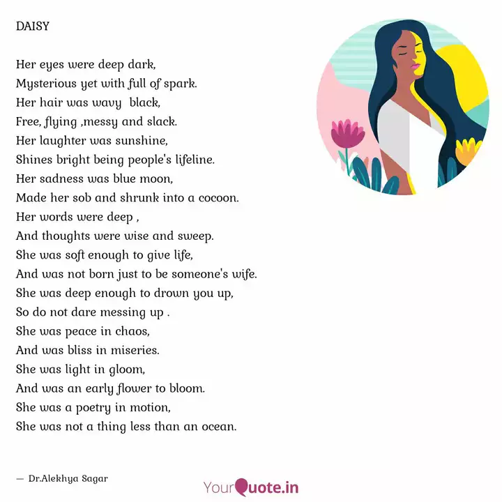 Daisy Her Eyes Were Deep Quotes Writings By Alekhya Sagar