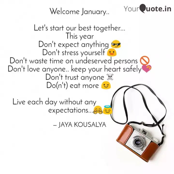 Welcome January Let S Quotes Writings By Jaya Kousalya Yourquote