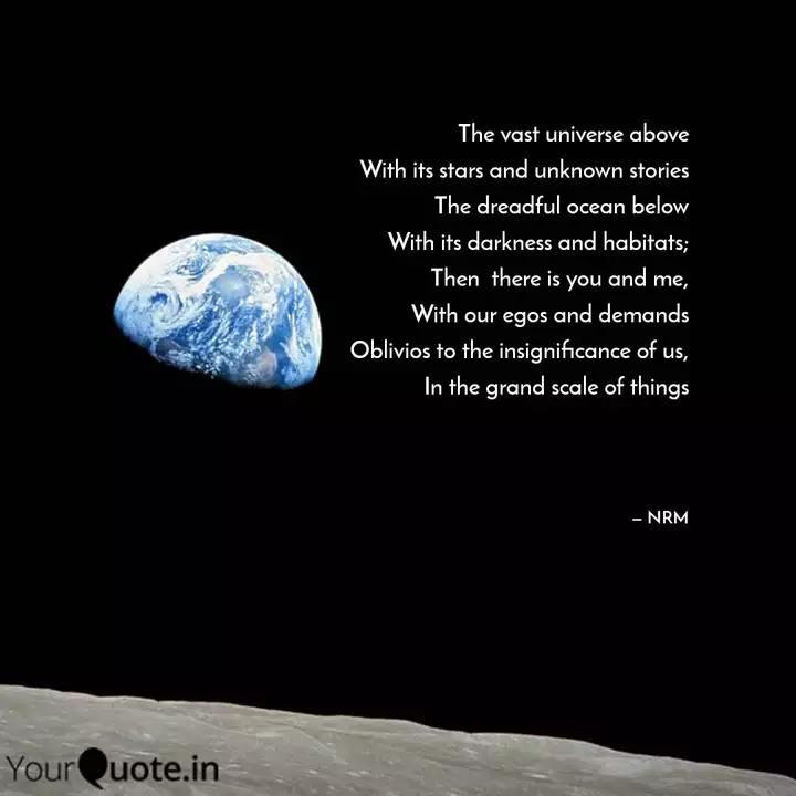 Get Wallpaper The Vast Universe Above W Quotes Writings By Nitya Ravi For Free