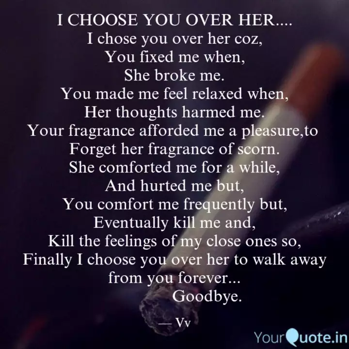 I Choose You Over Her Quotes Writings By Vaishnav Vaish