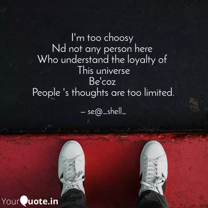 I M Too Choosy Nd Not An Quotes Writings By Sea Shell Yourquote