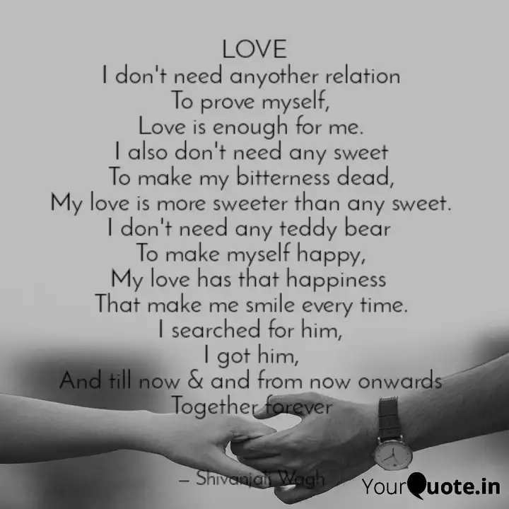 Love I Don T Need Anyoth Quotes Writings By Shivanjali Wagh