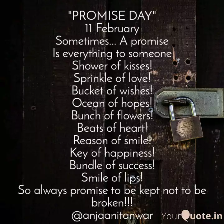 Promise Day 11 February Quotes Writings By Himanshi Tanwar Yourquote