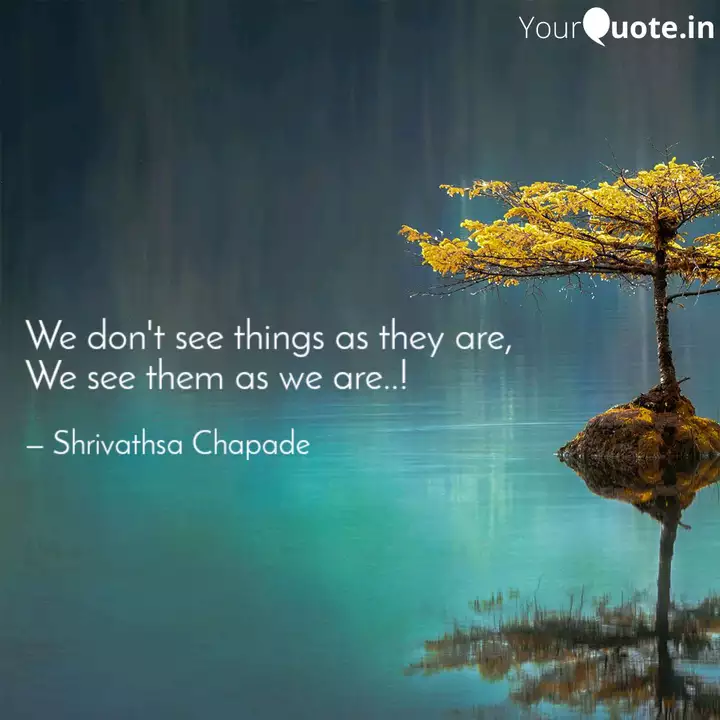 We Don T See Things As Th Quotes Writings By Shrivathsa Chapade Yourquote