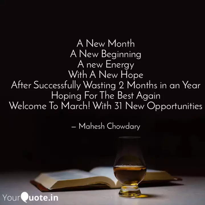 A New Month A New Beginni Quotes Writings By Mahesh Chowdary Yourquote