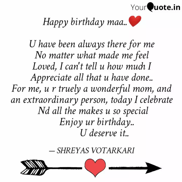 maa bday status