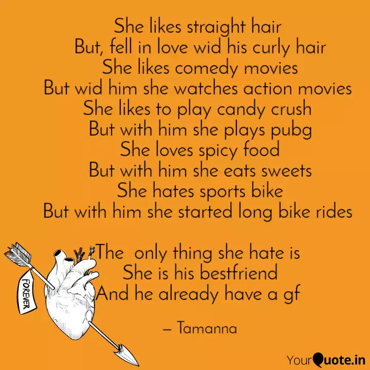 She Likes Straight Hair Quotes Writings By Tamanna Kumari