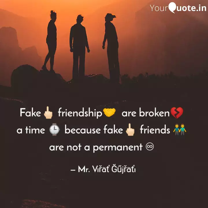 Wallpaper Fake Friendship Ar Quotes Writings By Viŕat Gujrati Yourquote For Android