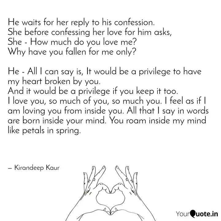 He Waits For Her Reply To Quotes Writings By Kirandeep Kaur