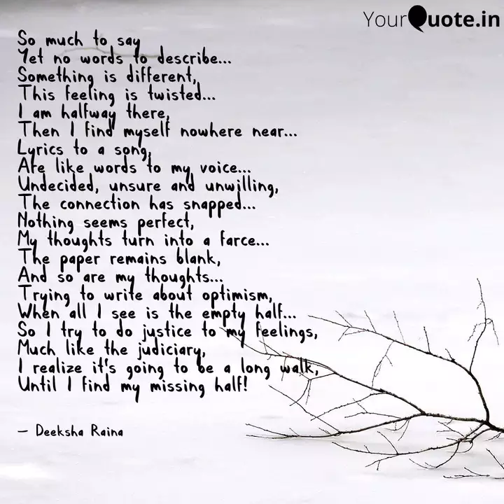 So Much To Say Yet No Wor Quotes Writings By Deeksha Raina Yourquote First, let's think about describing the different kinds of music, or genre. quotes writings by deeksha raina
