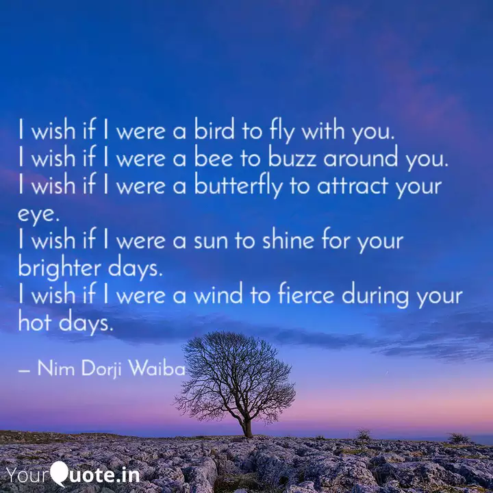 I Wish If I Were A Bird T Quotes Writings By Nim Dorji Waiba Yourquote