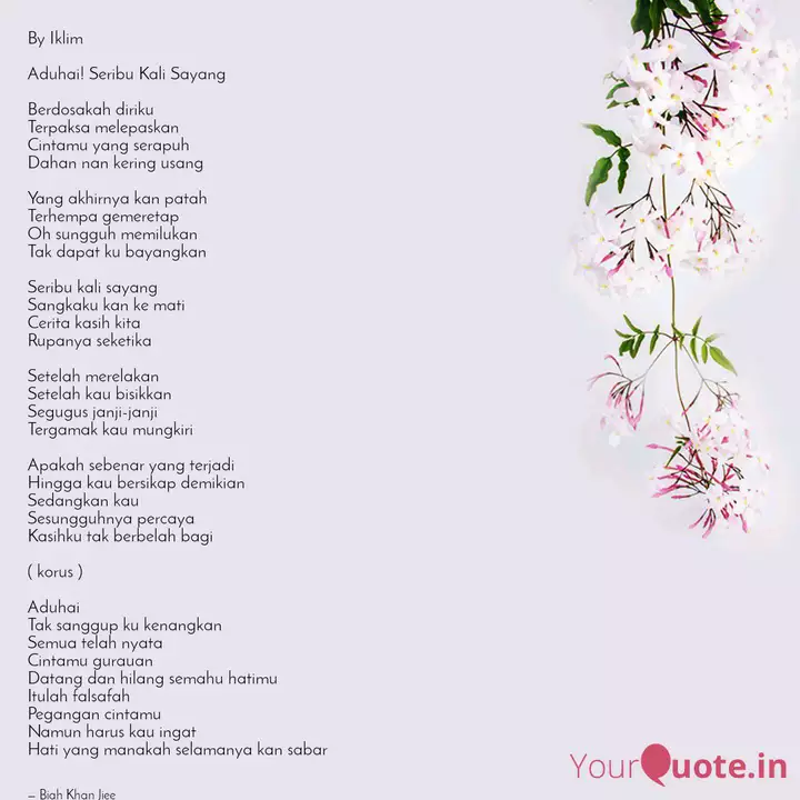By Iklim Aduhai Seribu Quotes Writings By Langit Cinta Yourquote