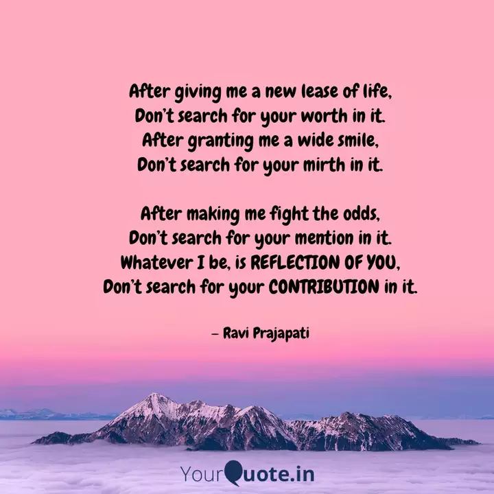 After Giving Me A New Lea Quotes Writings By Ravi Prajapati Yourquote