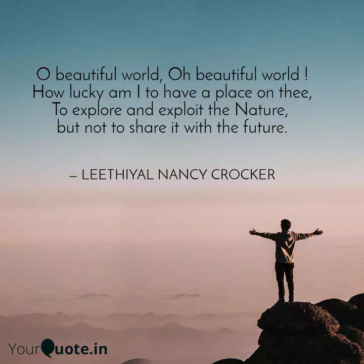 Get Wallpaper O Beautiful World Oh Bea Quotes Writings By Leethiyal Free