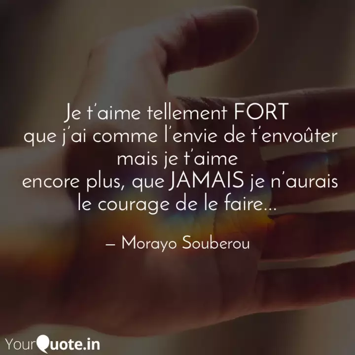 Wallpaper Je T Aime Tellement Fort Quotes Writings By Morayo For Android Free