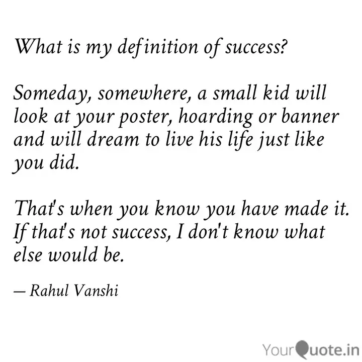 What Is My Definition Of Quotes Writings By Rahul Vanshi