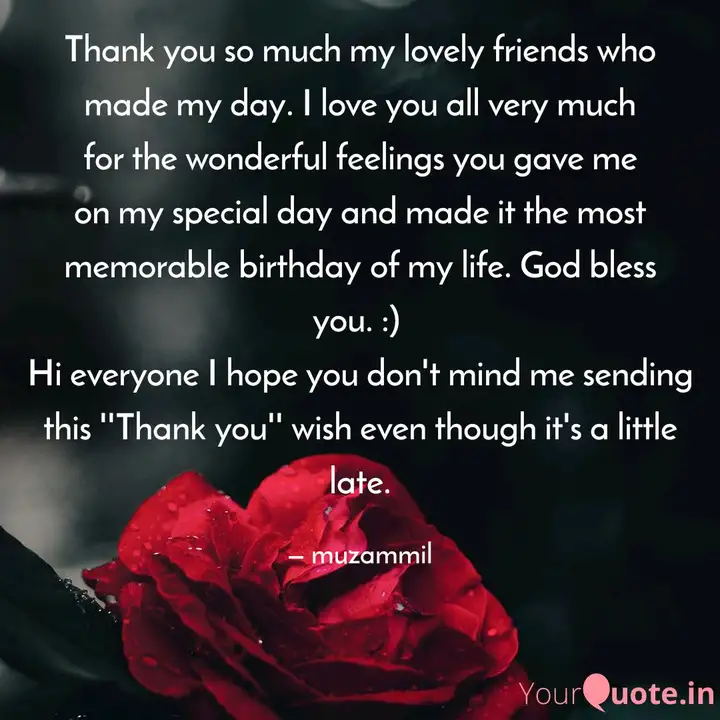 Thank You So Much My Love Quotes Writings By Muzammil Ahmad