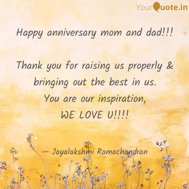 Happy Anniversary Mom And Quotes Writings By Jaya Lakshmi