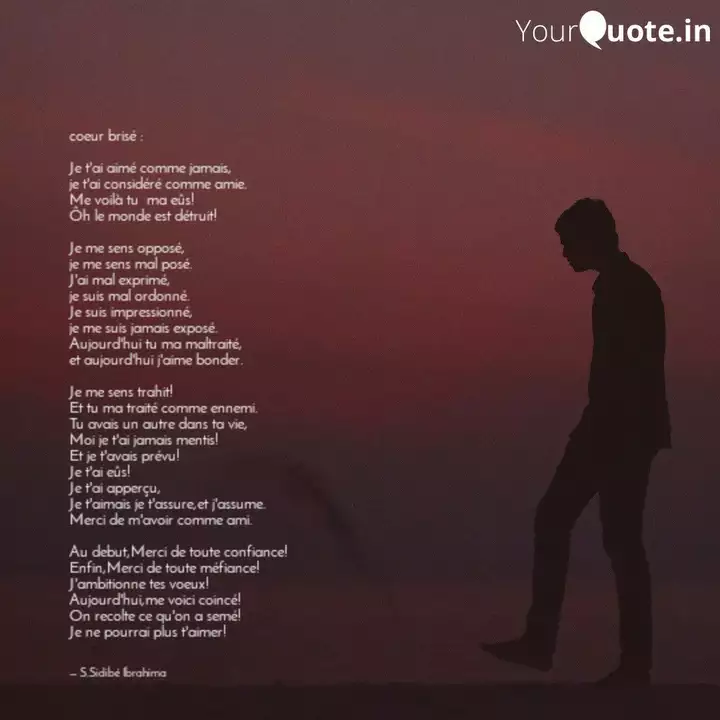 Coeur Brise Je T Ai Quotes Writings By Petit Sidibe