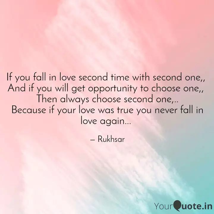 If You Fall In Love Secon Quotes Writings By Rukhsar Parween Yourquote If You Fall In Love Secon Quotes Writings By Rukhsar Parween Yourquote