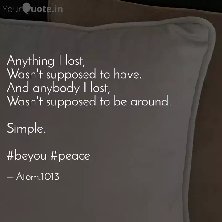 Anything I Lost Wasn T S Quotes Writings By Rio Yourquote