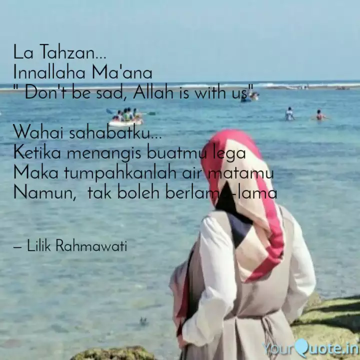 La Tahzan Innallaha M Quotes Writings By Lilik Rahmawati Yourquote