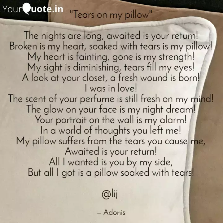 Tears On My Pillow The Quotes Writings By Lij M Tisya