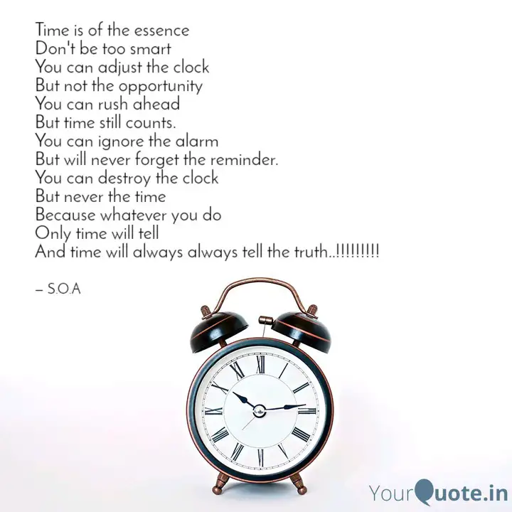 Time Is Of The Essence Do Quotes Writings By Awosika Samuel Yourquote