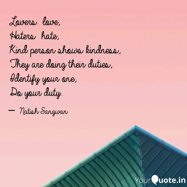 Lovers Love Haters Ha Quotes Writings By Natish Sangwan
