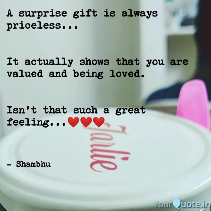 surprise gift quotes for wife