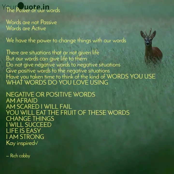 The Power Of Our Words W Quotes Writings By Rich Cobby