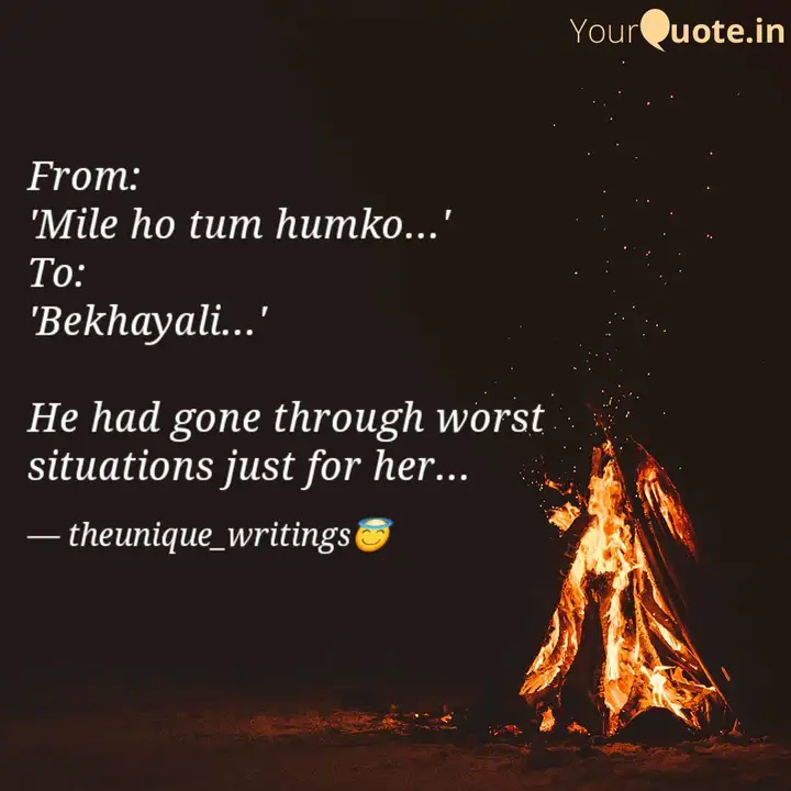 From Mile Ho Tum Humko Quotes Writings By Theunique Di Yourquote Teri mohabbat se saansein mili hain your love has given me the breath of life. yourquote
