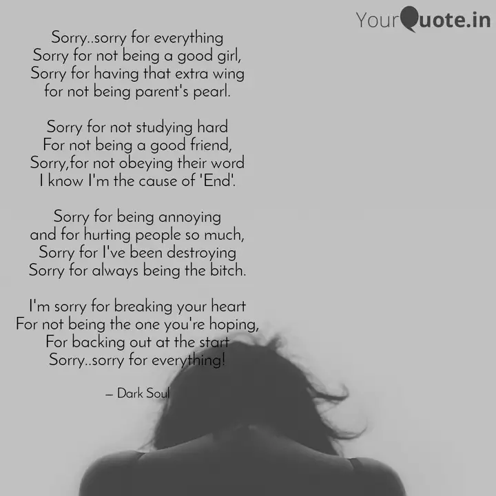Sorry Sorry For Everythi Quotes Writings By Prajna Majumder Yourquote
