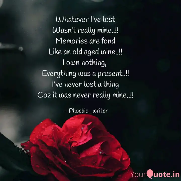 Whatever I Ve Lost Wasn T Quotes Writings By Akshata Iyengar Yourquote