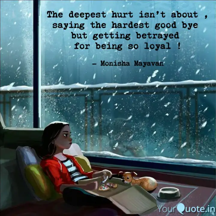 The deepest hurt isn't ab... Quotes & Writings by Monisha Mayavan
