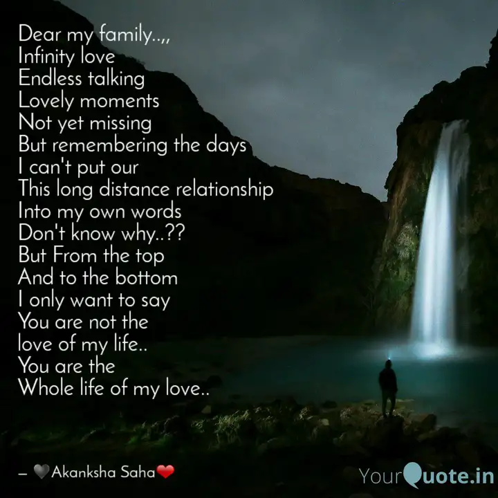 Dear My Family Infini Quotes Writings By