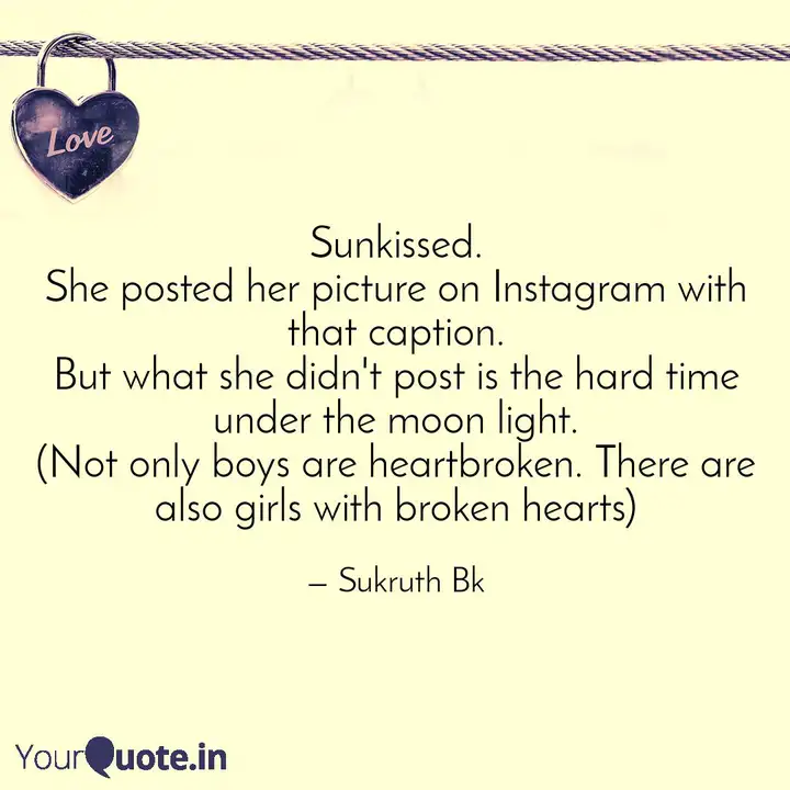 Sunkissed She Posted Her Quotes Writings By Sukruth Bk Yourquote