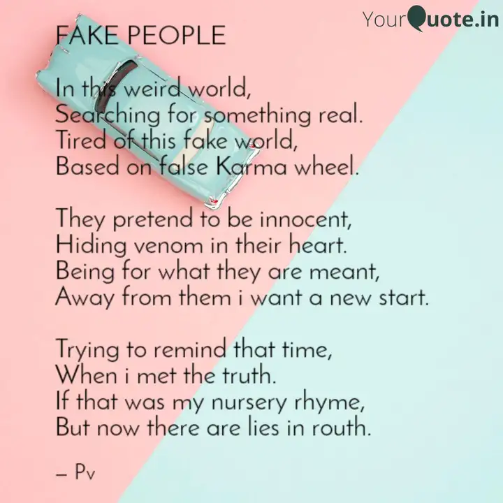 Wallpaper Fake People In This Weir Quotes Writings By Putul Vats For Android Free