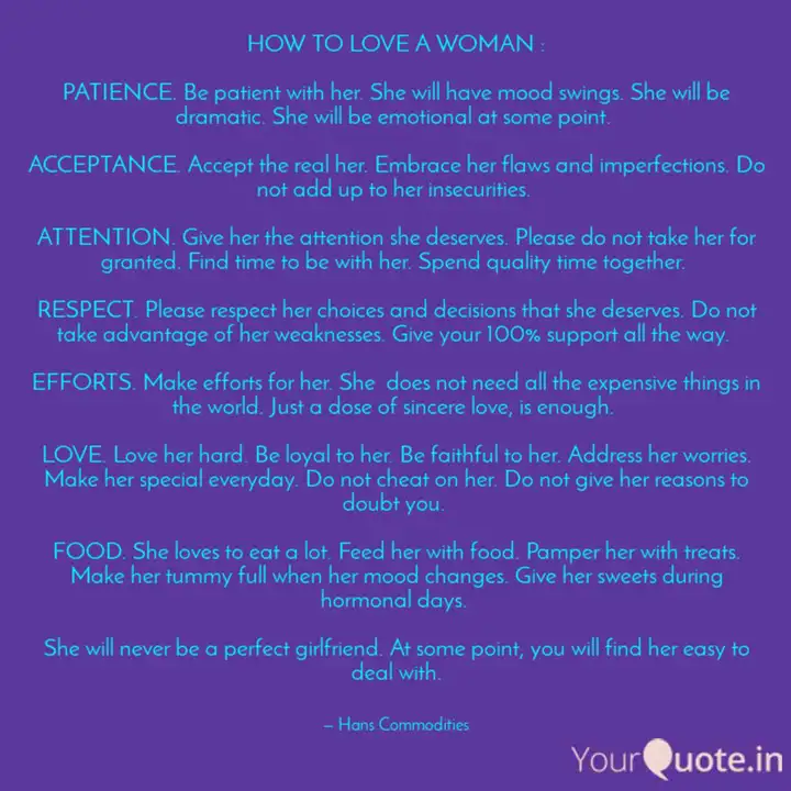 How To Love A Woman Pa Quotes Writings By Hans