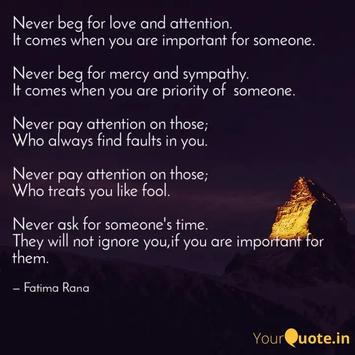 pix Attention Never Beg For Love