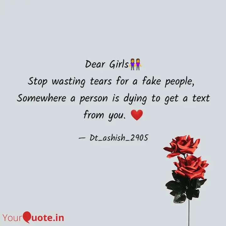 Wallpaper Dear Girls Stop Wasting Quotes Writings By Dt Ashish For iPhone Free