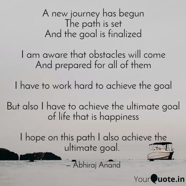 Wallpaper A New Journey Has Begun T Quotes Writings By Abhiraj Anand Yourquote For iPhone Free