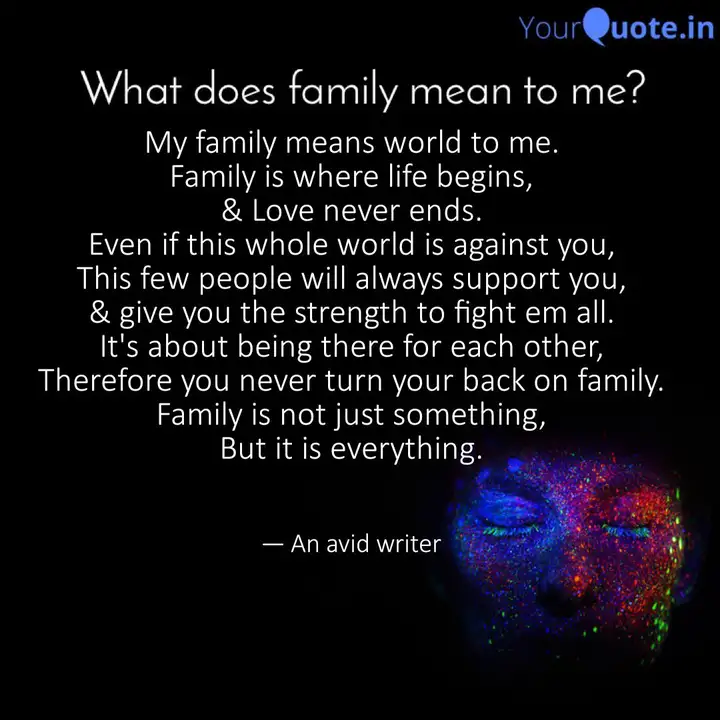 My family means world to Quotes & Writings by Dhaval Kothari