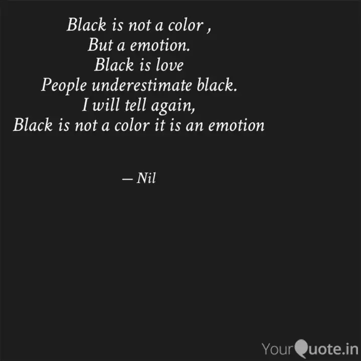 Best Black Color Quotes Status Shayari Poetry Thoughts Yourquote