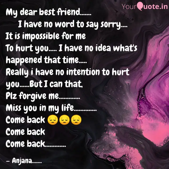 My Dear Best Friend Quotes Writings By Anjana